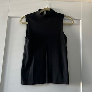 Black J. Crew Factory Mock Neck Top